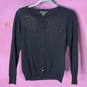 Covington Black Embellished Cardigan Women’s Petite Small New